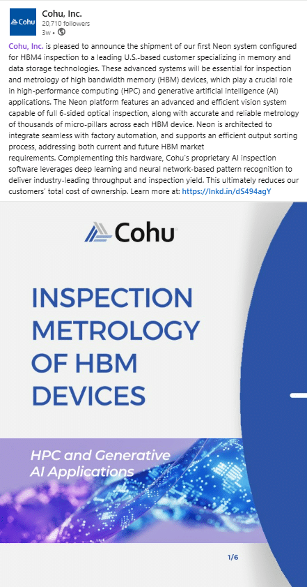 A screenshot of a LinkedIn post. The post consists of nine lines of text describing a product called Eclipse while the bottom half of the image has a picture of the machine with text describing the key features of the product.